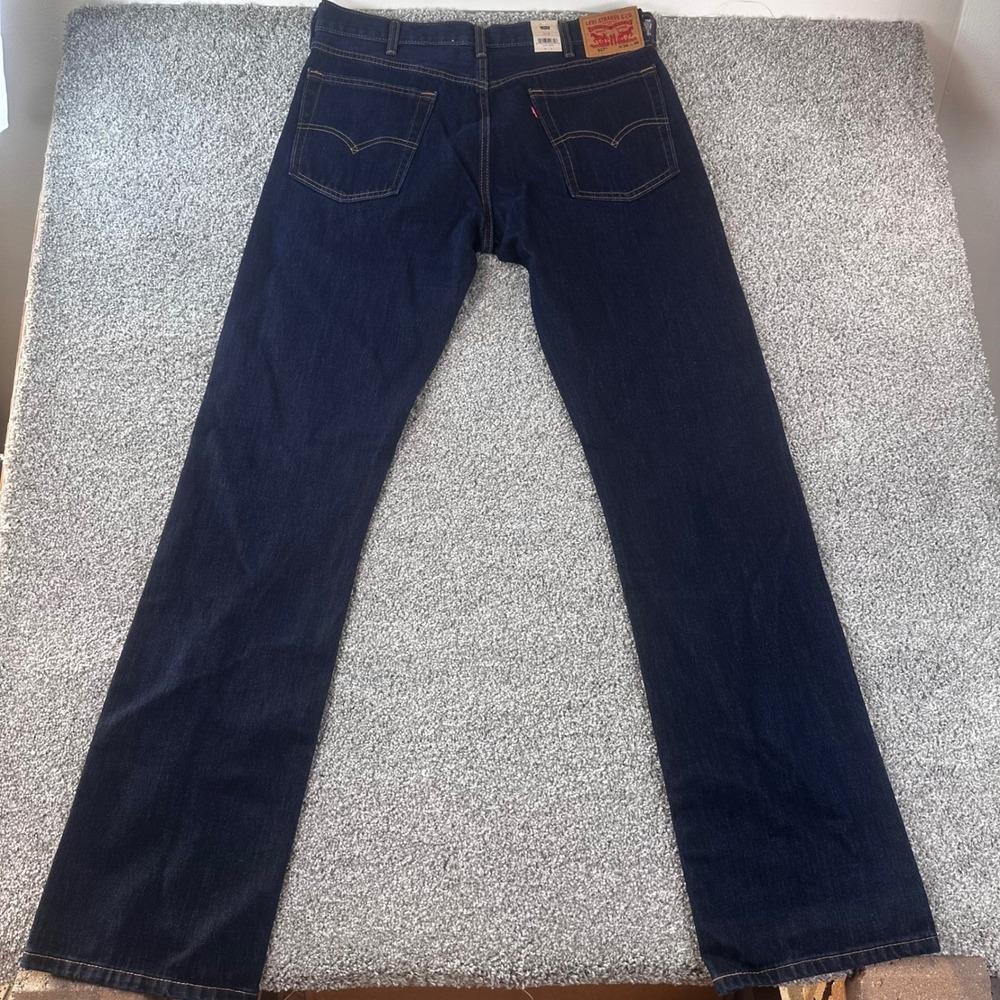 Levis 517 Bootcut Jeans Mens 36x38 Dark Wash Cotton Denim Western Streetwear NEW - Picture 3 of 7